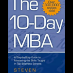 The 10 Day MBA by Steven Silbiger book cover business and marketing guide