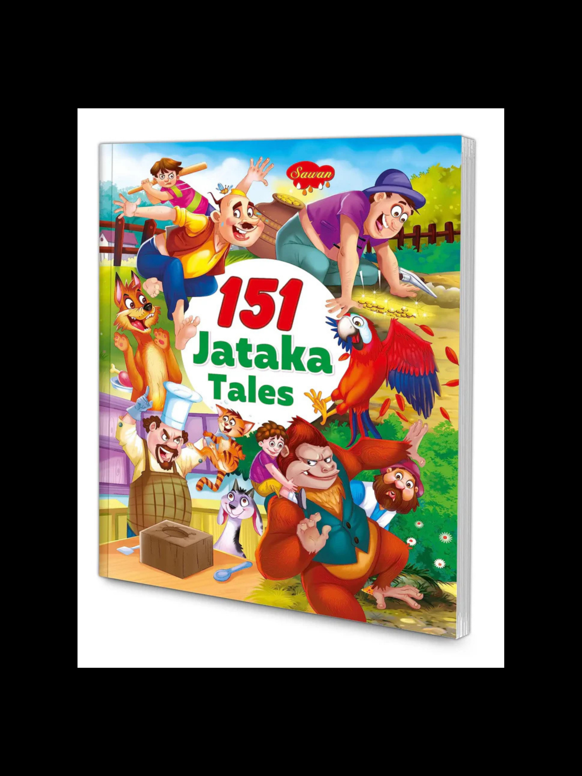 151 Jataka Tales children’s book cover with colorful story illustrations