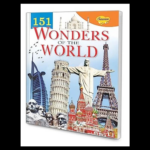 151 Wonders Of The World book cover with illustrations of global landmarks