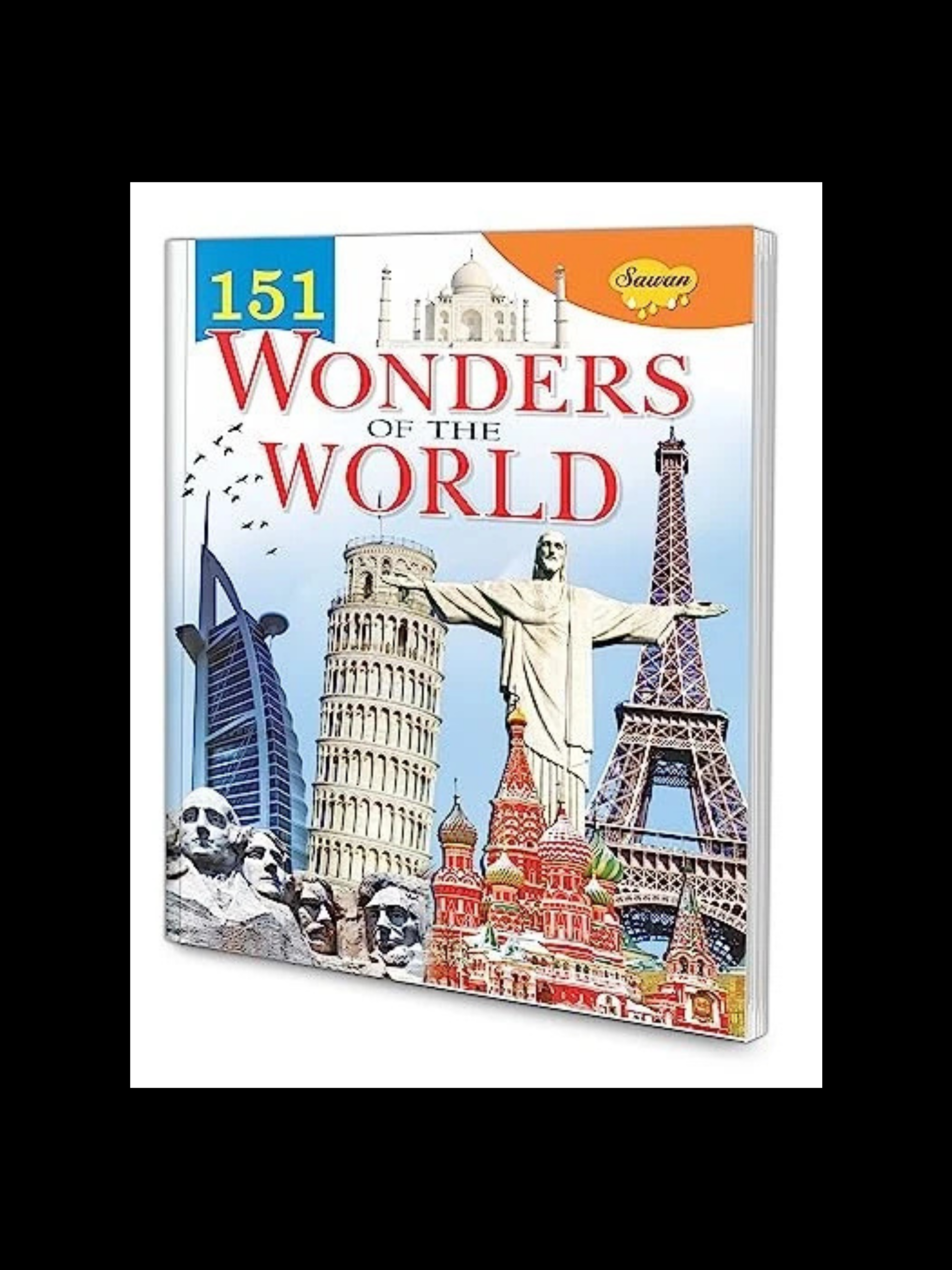 151 Wonders Of The World book cover with illustrations of global landmarks