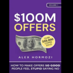 $100M Offers book cover by Alex Hormozi – offer design & sales strategy