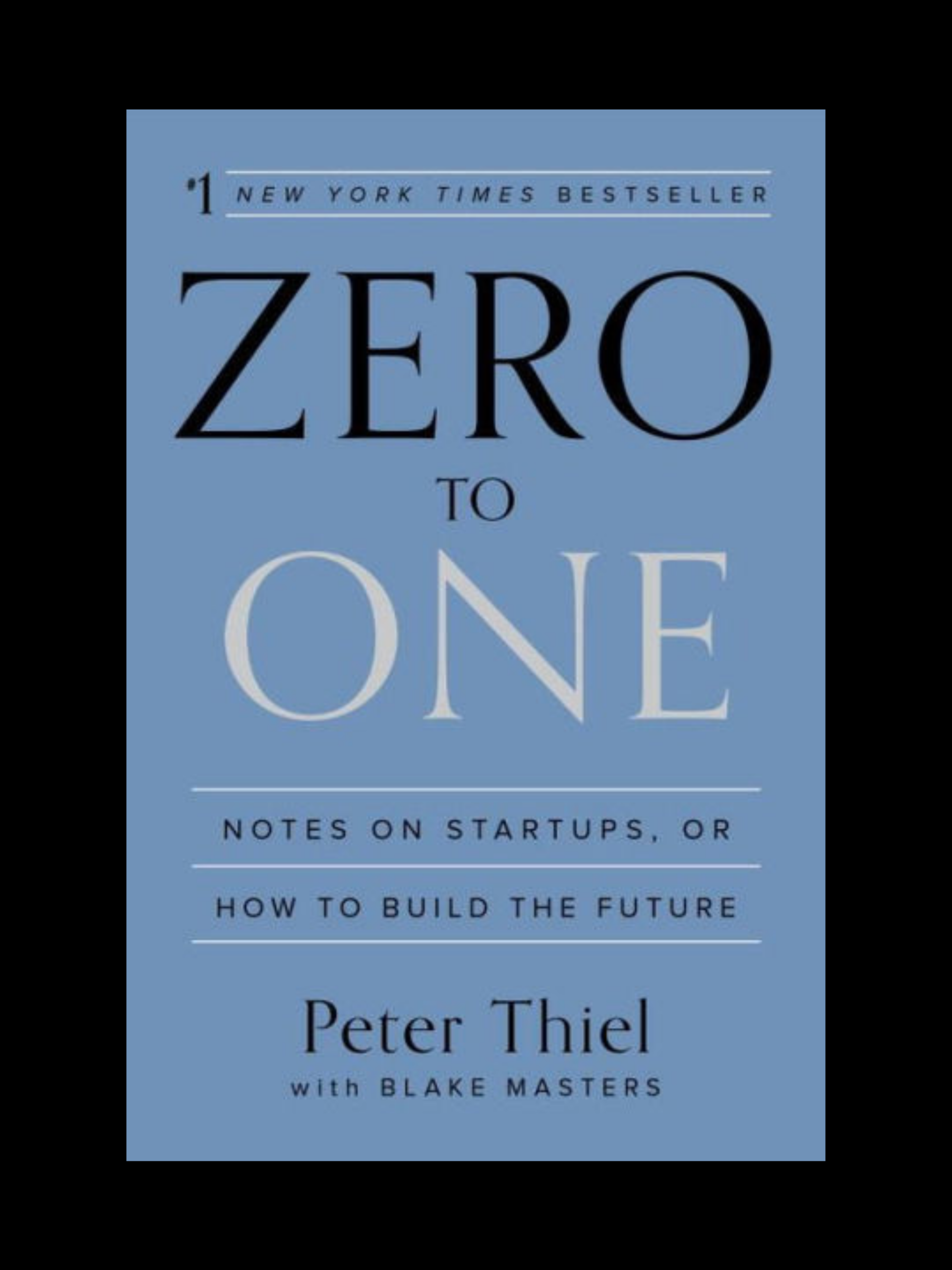 Zero To One book cover by Peter Thiel startup innovation guide