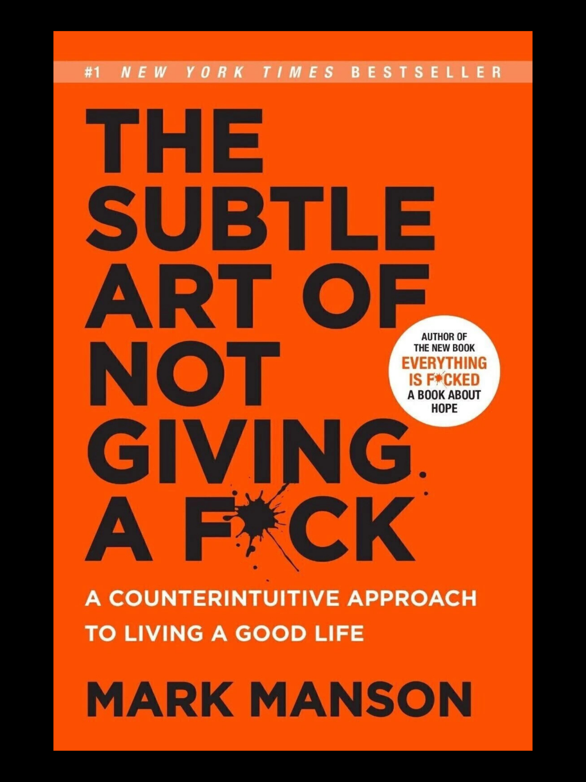 The Subtle Art of Not Giving a F*ck book cover by Mark Manson productivity and mindset guide